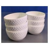 White Elements Textured Hobnail Bowls