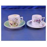Vtg Floral Mini Teacup & Saucer Set