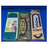 Reflective Address Sign & Number Plaque Lot