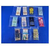11 Vtg Collectible Matchbooks