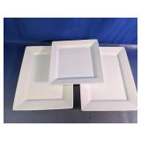 Canopy White Ceramic Square & Rectangular Plates