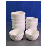 White Elements Ceramic Hobnail Bowl Assortment