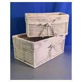 Decorative Fabric Lined Storage Baskets