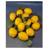 Artificial Lemon Decor Set with Leaves