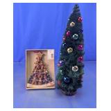 Kurt Adler Holly Bearies & Bottle Brush Tree Lot