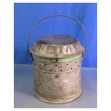 Metal Minnow Bait Bucket Fishing Pail