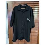 Black Dice Embroidered Button Shirt