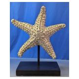 Gold Tone Metal Starfish Sculpture