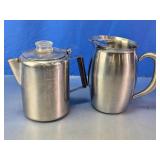 Stainless Steel Percolator & Pitcher Set
