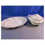 Blue Floral Tureen & Platter Set