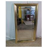 Gold Tone Framed Rectangular Wall Mirror