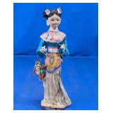 Vtg Chinese Silk Opera Geisha Doll Figure