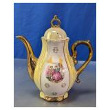 Japanese Figural Scene Chocolate Pot