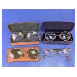 Vtg Eyeglasses & Clip-On Sunglasses Lot