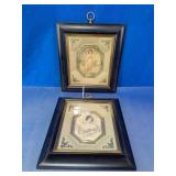 Framed Victorian-Style Lady Portraits