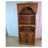 Traditional Floral & Leaf Lighted Display Cabinet