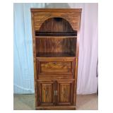 Traditional Floral & Leaf Secretary Desk Cabinet