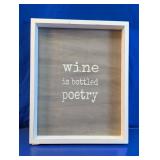 Framed Wine Quote Wall Sign
