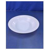 White Glass Serving Soup Bowl
