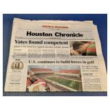 September 2001 Houston Chronicle Newspaper