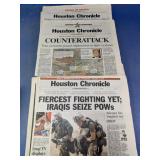 Houston Chronicle 9/11 & Iraq War Newspapers