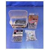 Assorted Hardware Lot Screws Anchors & Fasteners