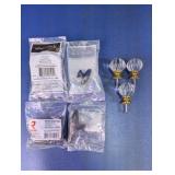 Assorted Cabinet Knobs Glass & Bronze Lot