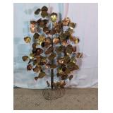 Metal Leaf Tree Floor Decor