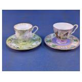 Miniature Porcelain Floral & Butterfly Tea Sets