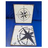 Compass Rose Wood Wall Art
