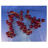 Red Shiny Bauble Ball Holiday Garland