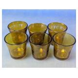 Amber Glass Tumbler Glasses Set