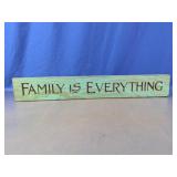 Family Is Everything Carved Wood Wall Sign