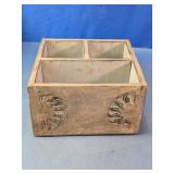 Carved Wood Desktop Mail & Letter Organizer