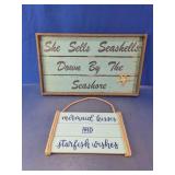 Coastal Beach Wooden Wall Signs