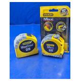 Stanley MaxSteel & Max 25ft Tape Measure Set