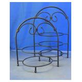 2-Tier & 3-Tier Metal Plate Stand Set