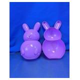 Purple Easter Bunny Plastic Storage Container