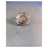 Octagonal Faceted Glass Door Knob