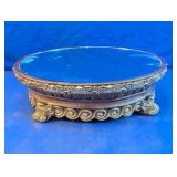 Ornate Round Mirrored Display Stand