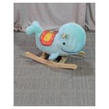 B. toys Wooden Plush Whale Rocker Toy