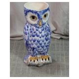 Vintage Hand-Painted Owl Umbrella Stand