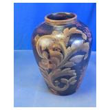 Floral Glazed Pottery Vase
