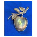Sarah Coventry Golden Apple Brooch Pin
