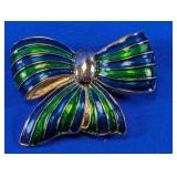 Vintage Park Lane Enamel Bow Brooch Pin