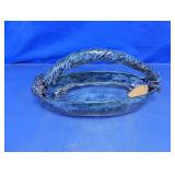 Handmade Glazed Ceramic Basket Centerpiece Bowl