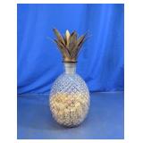 Glass Pineapple Cork Caddy Decor Decanter Set