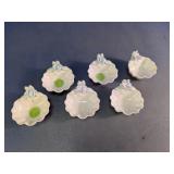 Floral Scalloped Shell Trinket Dishes