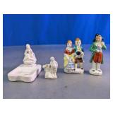 Victorian Style Figurines & Tray Assortment