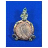 Vintage Irish Éire 1P Coin Pendant Bezel Holder